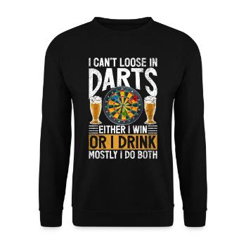 Retro dartboard Dartboard 180 for darts players - Unisex Sweatshirt - black - Front - Alina (178cm) & Michal (187cm)