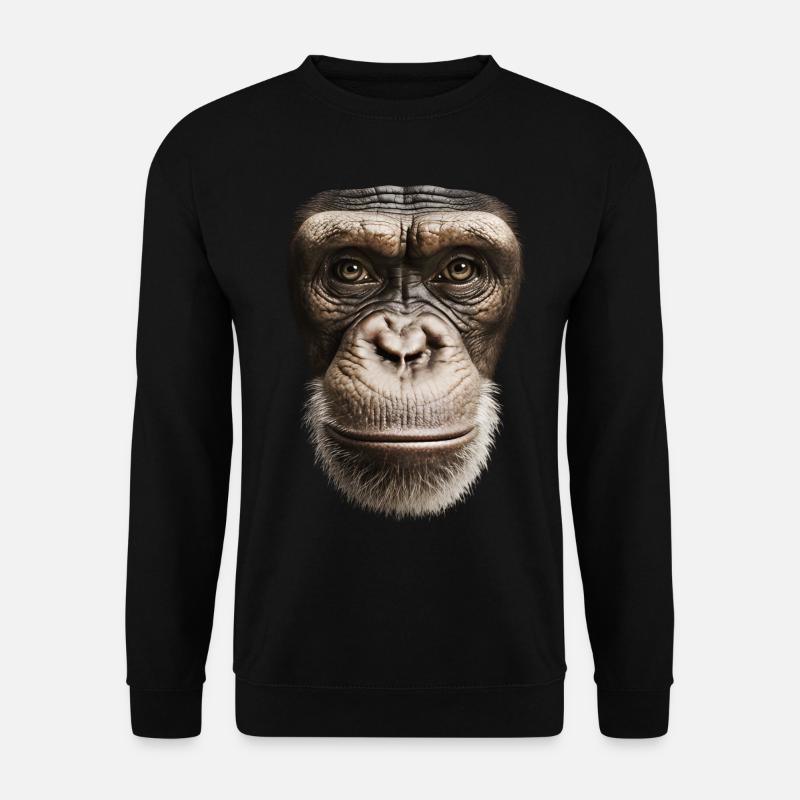 Funny Monkey T-Shirt - Unisex Sweatshirt - black