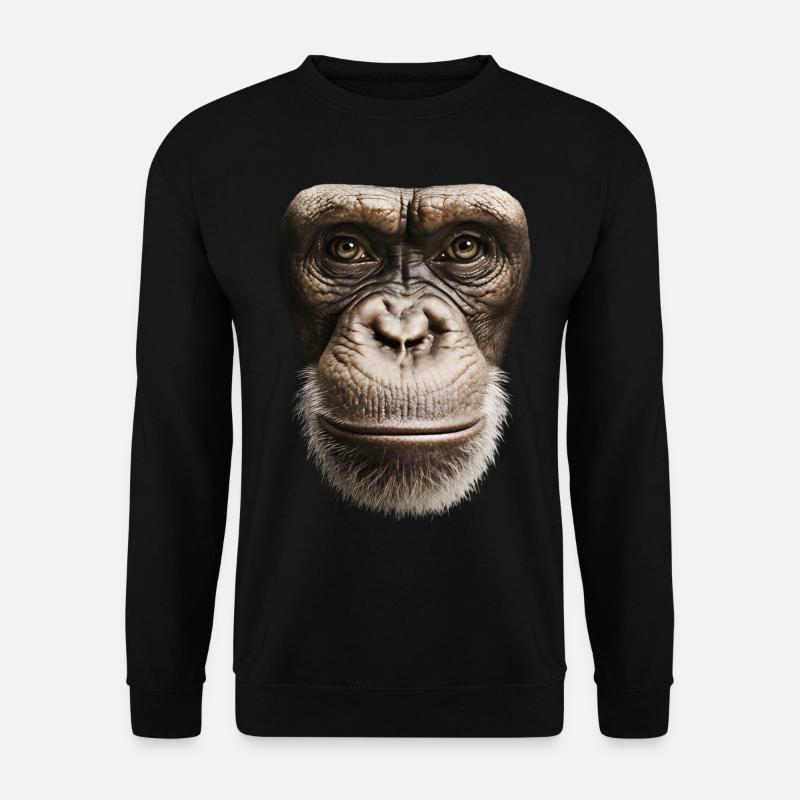 Funny Monkey T-Shirt - Sweat-shirt Unisexe - noir