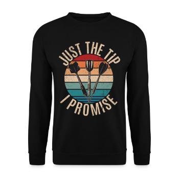Retro dartboard Dartboard 180 for darts players - Unisex Sweatshirt - black - Front - Alina (178cm) & Michal (187cm)