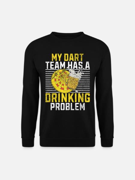 Retro dartskive Dartskive 180 til dartspillere - Unisex sweater - sort