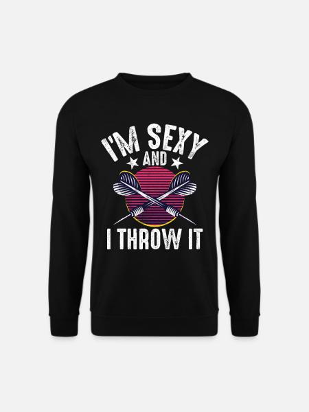 Retro dartboard Dartboard 180 for darts players - Unisex Sweatshirt - black