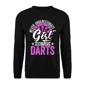 Jeu de fléchettes rétro Dartboard 180 pour les joueurs de fléchettes - Sweat-shirt Unisexe - noir - Devant - Alina (178cm) & Michal (187cm)