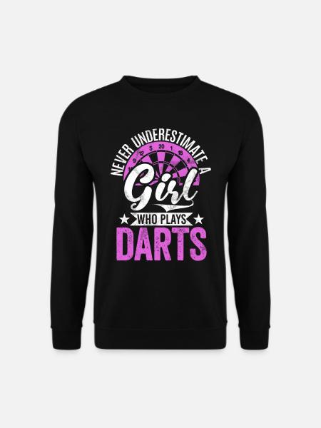 Retro dartskive Dartskive 180 til dartspillere - Unisex sweater - sort