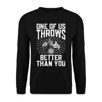 Jeu de fléchettes rétro Dartboard 180 pour les joueurs de fléchettes - Sweat-shirt Unisexe - noir - Devant - Alina (178cm) & Michal (187cm)
