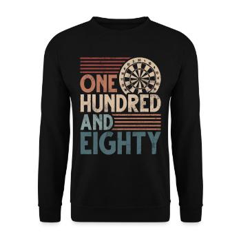 Jeu de fléchettes rétro Dartboard 180 pour les joueurs de fléchettes - Sweat-shirt Unisexe - noir - Devant - Alina (178cm) & Michal (187cm)