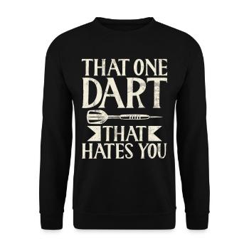 Retro dartboard Dartboard 180 for darts players - Unisex Sweatshirt - black - Front - Alina (178cm) & Michal (187cm)