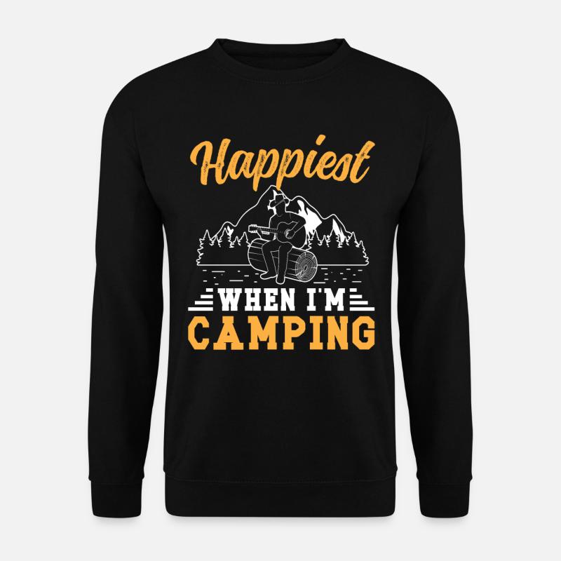 Happiest when i'm Camping - Unisex Sweatshirt - black