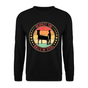 Pinball Pinball Player - Unisex Sweatshirt - black - Front - Alina (178cm) & Michal (187cm)