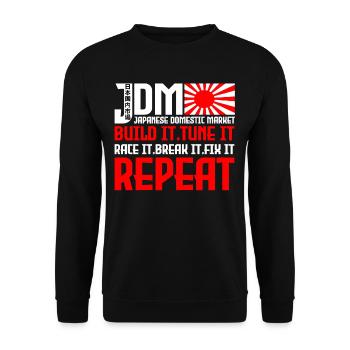 JDM Marché intérieur japonais Automobile - Sweat-shirt Unisexe - noir - Devant - Alina (178cm) & Michal (187cm)