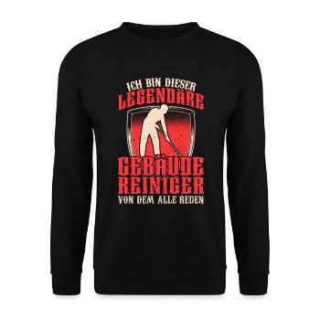 Legendärer Gebäudereiniger Fensterputzer - Unisex Pullover - Schwarz - Vorne - Alina (178cm) & Michal (187cm)
