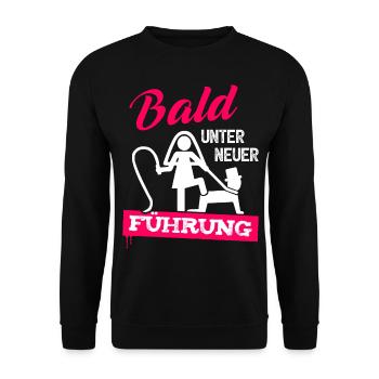 Junggesellenabschied Bräutigam T-Shirt JGA Männer - Unisex Pullover - Schwarz - Vorne - Alina (178cm) & Michal (187cm)
