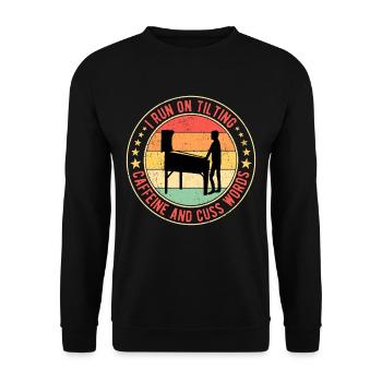 Pinball Pinball Player - Unisex Sweatshirt - black - Front - Alina (178cm) & Michal (187cm)