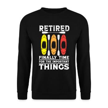 Kayak Hommes Retraités Femmes - Sweat-shirt Unisexe - noir - Devant - Alina (178cm) & Michal (187cm)