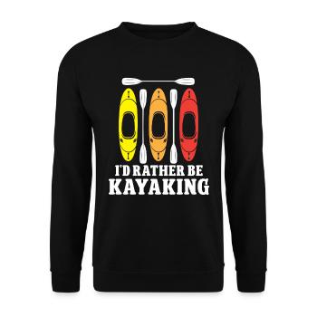 Je préfère faire du kayak - Sweat-shirt Unisexe - noir - Devant - Alina (178cm) & Michal (187cm)