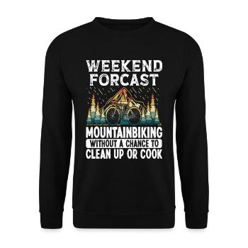 Mountain Bike without a chance to cook - Unisex Sweatshirt - black - Front - Alina (178cm) & Michal (187cm)