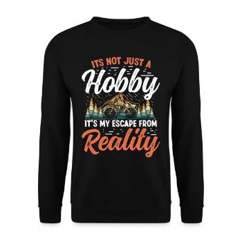 Hobby Mountainbiker and outdoor Design - Unisex Pullover - Schwarz - Vorne - Alina (178cm) & Michal (187cm)