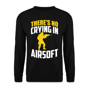 Drôle d’airsoft Dicton Hommes Softair Equipment - Sweat-shirt Unisexe - noir - Devant - Alina (178cm) & Michal (187cm)