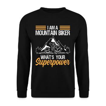 I'm a Mountain Biker what's your - Unisex Sweatshirt - black - Front - Alina (178cm) & Michal (187cm)