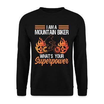 I'm a Mountain Biker what's your - Unisex Sweatshirt - black - Front - Alina (178cm) & Michal (187cm)