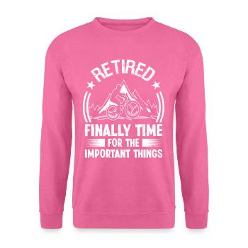 Retired finally Time for the important - Unisex Sweatshirt - pink - Front