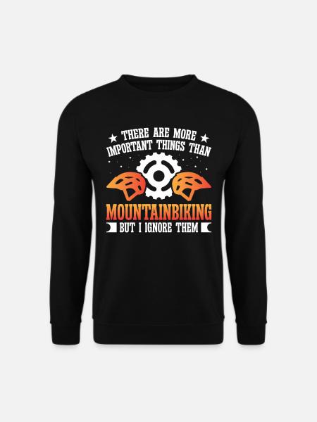 Important Mountain Biking Outdoor Design - Unisex Sweatshirt - black