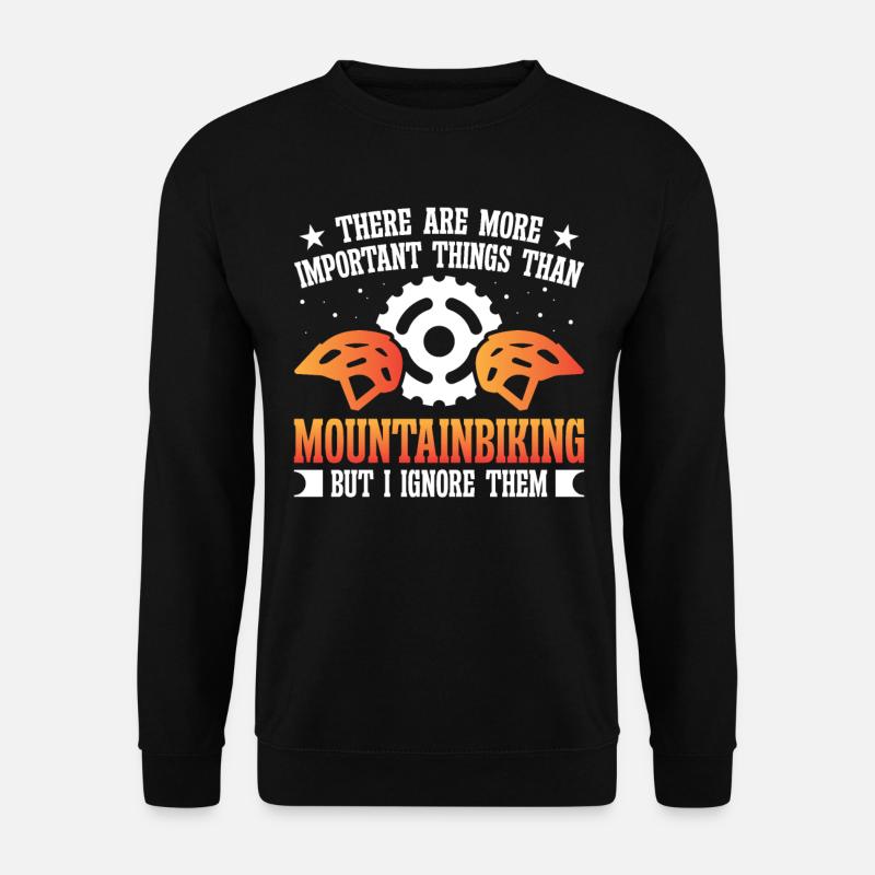 Important Mountain Biking Outdoor Design - Unisex Sweatshirt - black