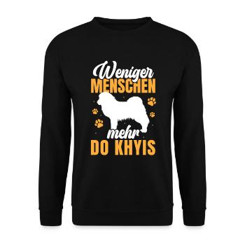 Mehr Do Khyi Tibetmastiff Tibetdogge - Unisex Pullover - Schwarz - Vorne - Alina (178cm) & Michal (187cm)