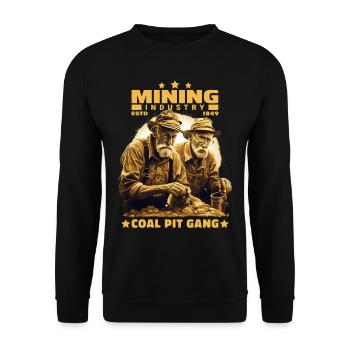 Gold diggers miners miners miners - Unisex Sweatshirt - black - Front - Alina (178cm) & Michal (187cm)