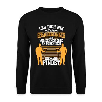 Gebäudereiniger nicht anlegen Fassadenreiniger - Unisex Pullover - Schwarz - Vorne - Alina (178cm) & Michal (187cm)