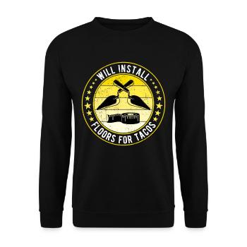 Flooring Tiler Screed Layer - Unisex Sweatshirt - black - Front - Alina (178cm) & Michal (187cm)
