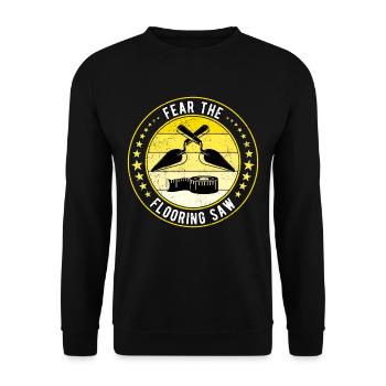 Flooring Tiler Screed Layer - Unisex Sweatshirt - black - Front - Alina (178cm) & Michal (187cm)