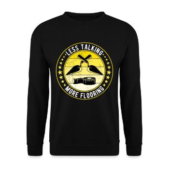 Floor Layer Tiler Screed Layer - Unisex Sweatshirt - black - Front - Alina (178cm) & Michal (187cm)