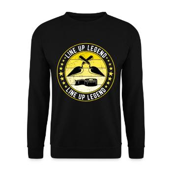 Floor Layer Tiler Line Up Legend - Unisex Sweatshirt - black - Front - Alina (178cm) & Michal (187cm)