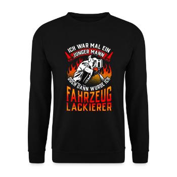 Fahrzeuglackierer kann nicht reparieren Lackierer - Unisex Pullover - Schwarz - Vorne - Alina (178cm) & Michal (187cm)