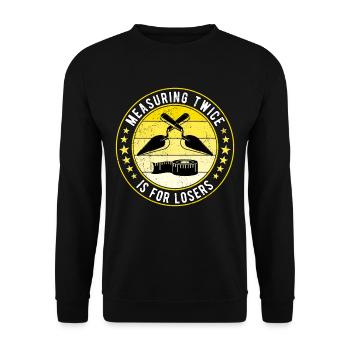 Flooring Tiler Screed Layer - Unisex Sweatshirt - black - Front - Alina (178cm) & Michal (187cm)