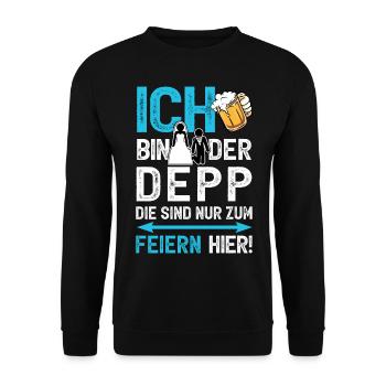 Junggesellenabschied Bräutigam T-Shirt JGA Männer - Unisex Pullover - Schwarz - Vorne - Alina (178cm) & Michal (187cm)