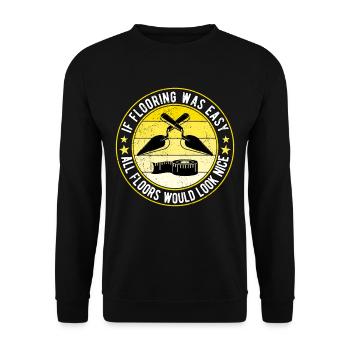 Flooring Tiler Screed Layer - Unisex Sweatshirt - black - Front - Alina (178cm) & Michal (187cm)