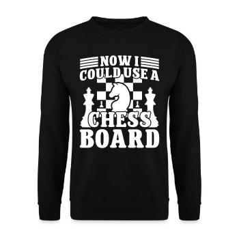 Now i could use a Chess Board - Unisex Sweatshirt - black - Front - Alina (178cm) & Michal (187cm)