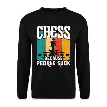 Les échecs parce que les gens sont nuls - Sweat-shirt Unisexe - noir - Devant - Alina (178cm) & Michal (187cm)