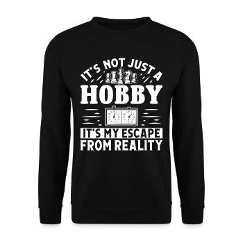 It's not just a Hobby Chess Gaming - Unisex Sweatshirt - black - Front - Alina (178cm) & Michal (187cm)