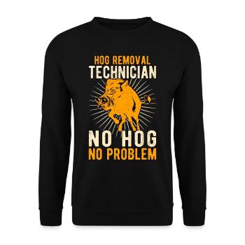 Wild boar Wild boar hunting Wild boar hunters - Unisex Sweatshirt - black - Front - Alina (178cm) & Michal (187cm)