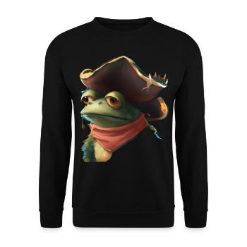 Pirate Frog Frog Pirates - Unisex Sweatshirt - black - Front - Alina (178cm) & Michal (187cm)
