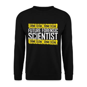 Forensics Forensic Scientist Forensic Science - Unisex Sweatshirt - black - Front - Alina (178cm) & Michal (187cm)