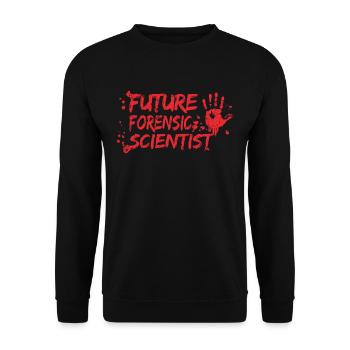 Forensics Forensic Scientist Forensic Science - Unisex Sweatshirt - black - Front - Alina (178cm) & Michal (187cm)