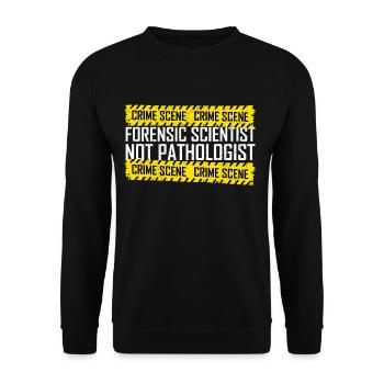 Forensics Forensic Scientist Forensic Science - Unisex Sweatshirt - black - Front - Alina (178cm) & Michal (187cm)