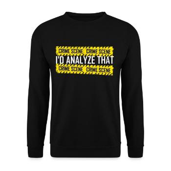 Forensics Forensic Scientist Forensic Science - Unisex Sweatshirt - black - Front - Alina (178cm) & Michal (187cm)