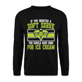 Conception de pickleball - Sweat-shirt Unisexe - noir - Devant - Alina (178cm) & Michal (187cm)