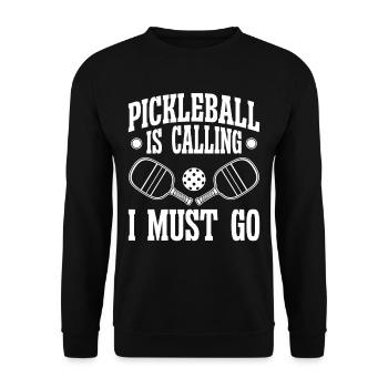 Pickleball appelle je dois y aller - Sweat-shirt Unisexe - noir - Devant - Alina (178cm) & Michal (187cm)