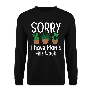Désolé, j’ai des plantes cette semaine - Sweat-shirt Unisexe - noir - Devant - Alina (178cm) & Michal (187cm)